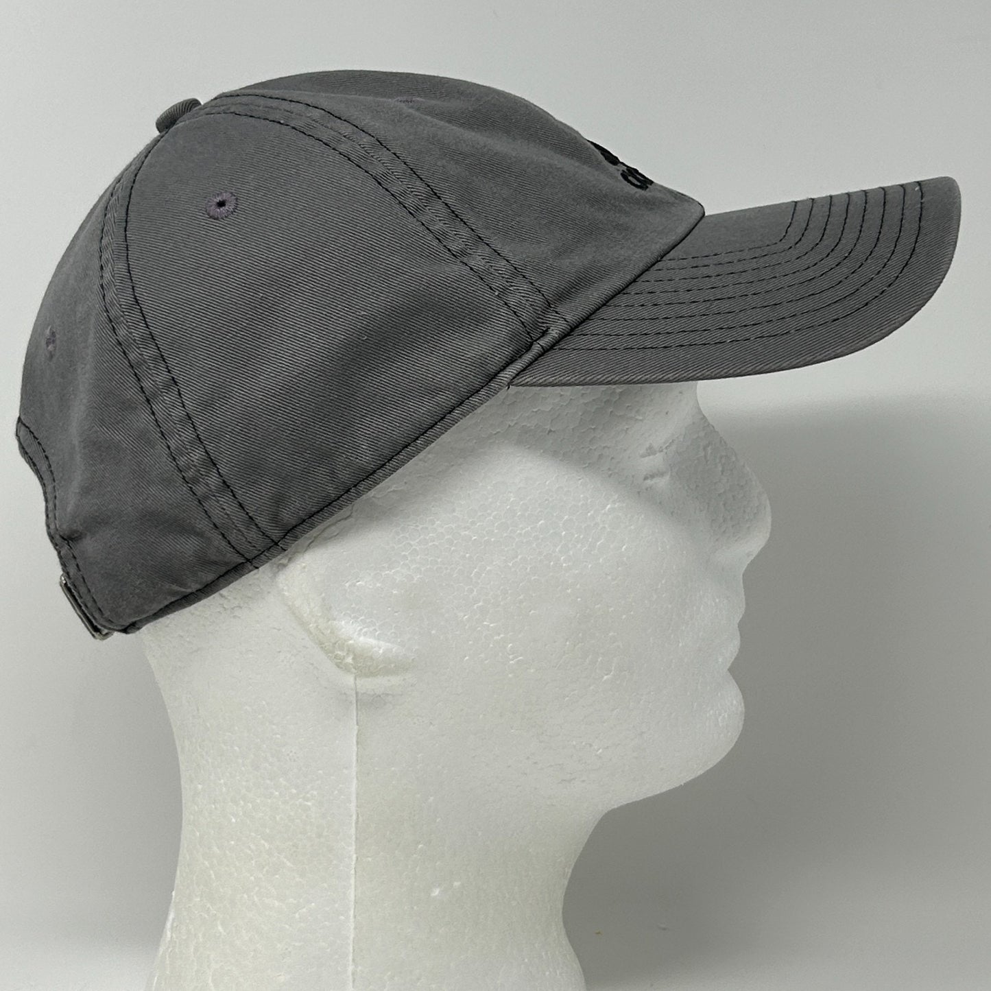 Adidas Dad Hat Baseball Cap Gray Logo Strapback 6 Panel Unstructured