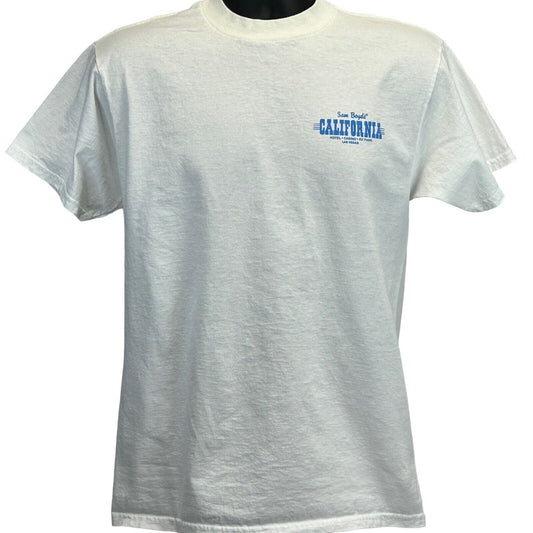 Vintage California Casino Las Vegas T Shirt Mens Medium White 90s Gambling Dogs - Neon Vintage