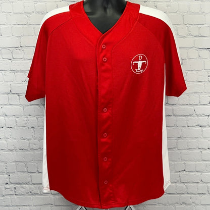 Vintage D Troop Dakota Warriors Cavalry Baseball Jersey XL X-Large Red Champion