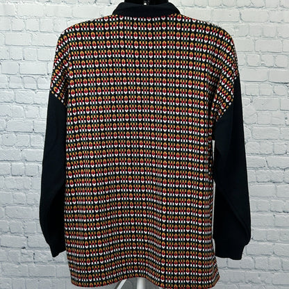 Vintage 90s Trutus Biancara by Monobaik Polo Sweater Collared Black XL X-Large