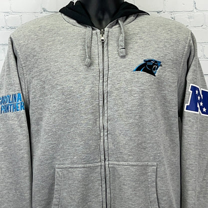Carolina Panthers Reversible Hoodie Jacket Hooded NFL Black Gray G-III M Medium
