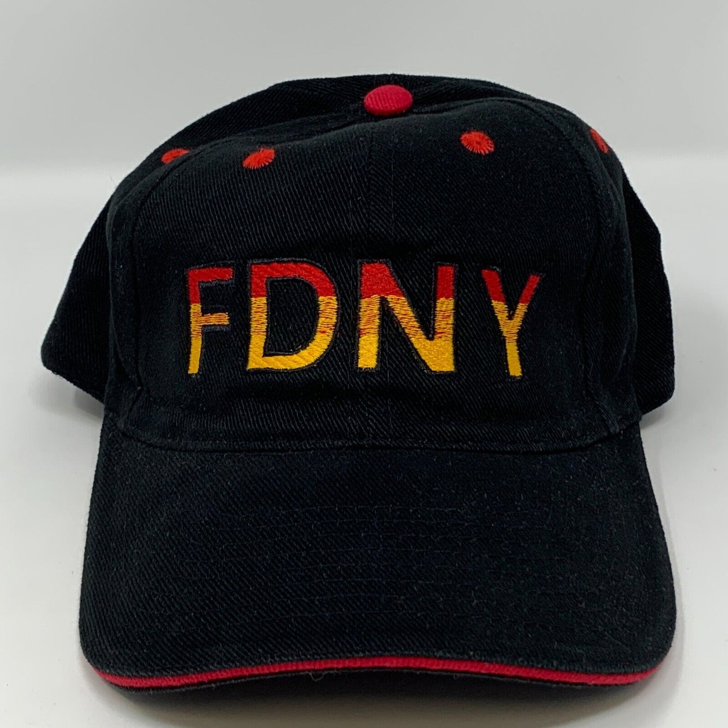 FDNY Departamento de Bomberos Departamento de Nueva York Strapback Sombrero Negro 6 Gorra de béisbol de seis paneles