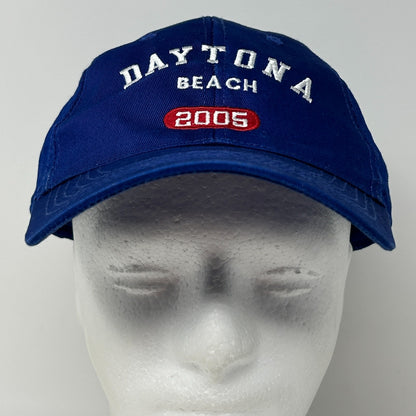 Vintage Y2Ks Daytona Beach 2005 Hat Baseball Cap Florida 6 Panel Strapback Blue