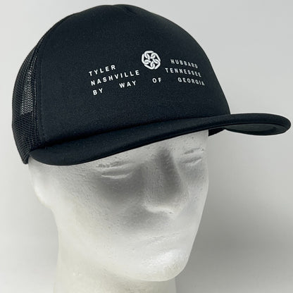 Tyler Hubbard Nashville Via Georgia Trucker Hat Baseball Cap Mesh Snapback Black