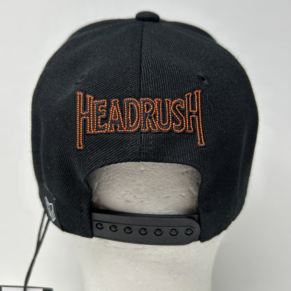 Headrush Brand Fortune Favors the Brave Hat Baseball Cap MMA Snapback Black - Neon Vintage