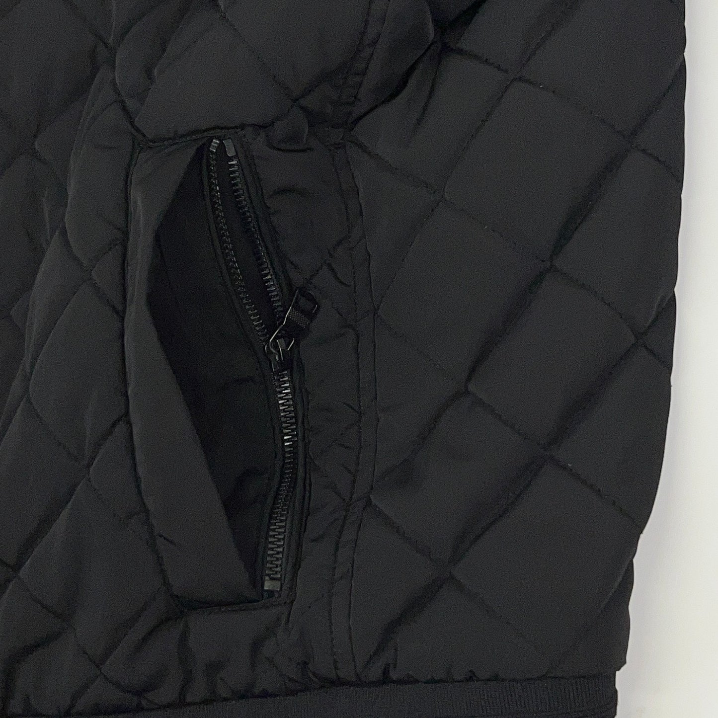 Calvin Klein Flight Jacket XXL 2XL Black Quilted Polyester Zip Pocket Bomber