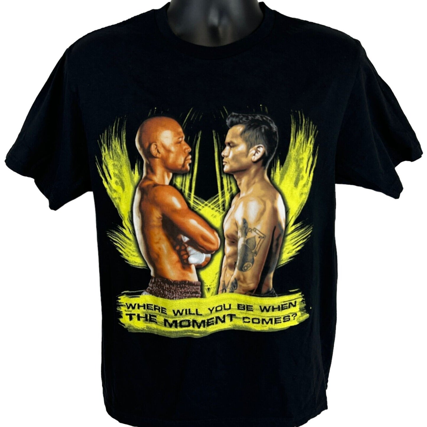 Floyd Mayweather Vs Marcos Maidana T Shirt Medium Boxing Boxer 2014 Mens Black