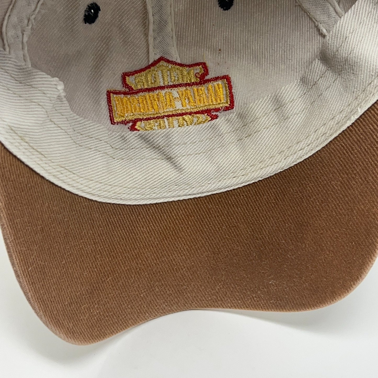 Vintage 90s Harley Davidson Cancun Dad Hat Baseball Cap Biker Strapback Beige