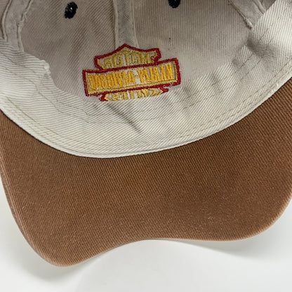 Vintage 90s Harley Davidson Cancun Dad Hat Baseball Cap Biker Strapback Beige