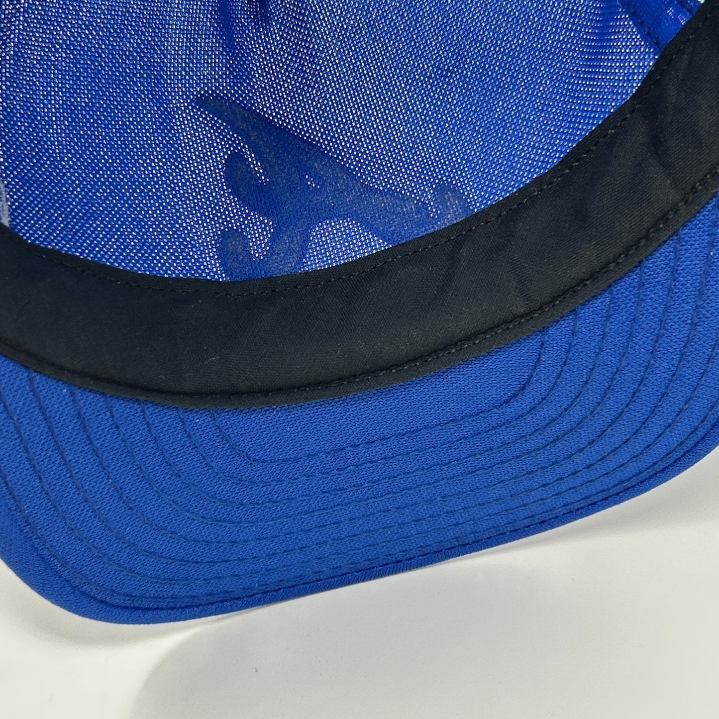 Vintage 80s Atlanta Braves Trucker Hat Baseball Cap MLB AJD Mesh Snapback Blue