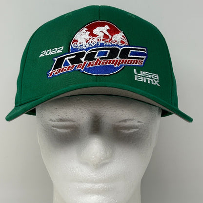 USA BMX Race of Champions 2022 Hat Baseball Cap Tulsa ROC Race Snapback Green