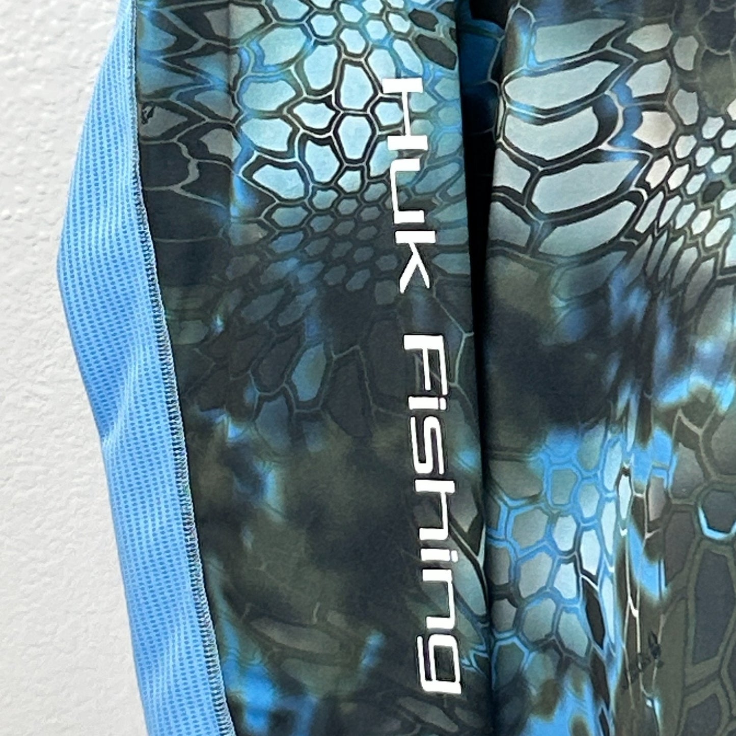 HUK Performance Fishing 1/4 Quarter Zip Shirt Kryptek Neptune Blue Mens 3XL XXXL