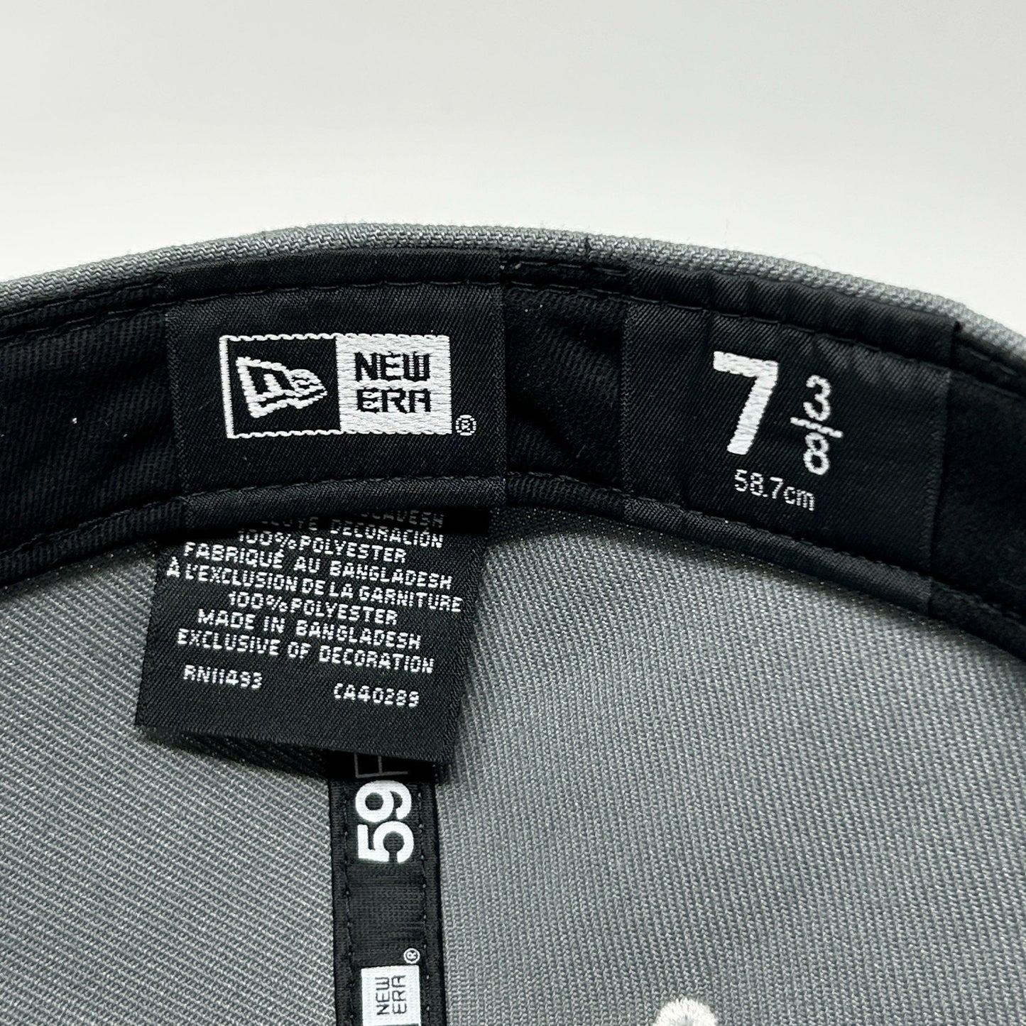 Feature Hat Baseball Cap Spellout New Era 59Fifty Streetwear Gray Fitted 7 3/8