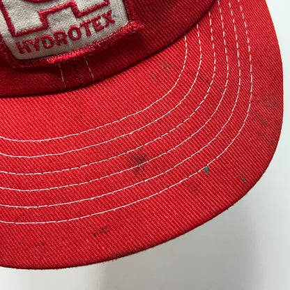 Vintage Hydrotex Lubricants Red Mesh Trucker Hat Baseball Cap Snapback Patch USA