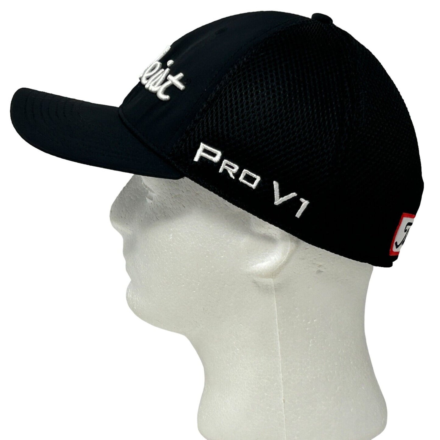 Titleist Pro V1 FootJoy New Era 高尔夫帽子 黑色棒球帽 Flex Fitted L/XL