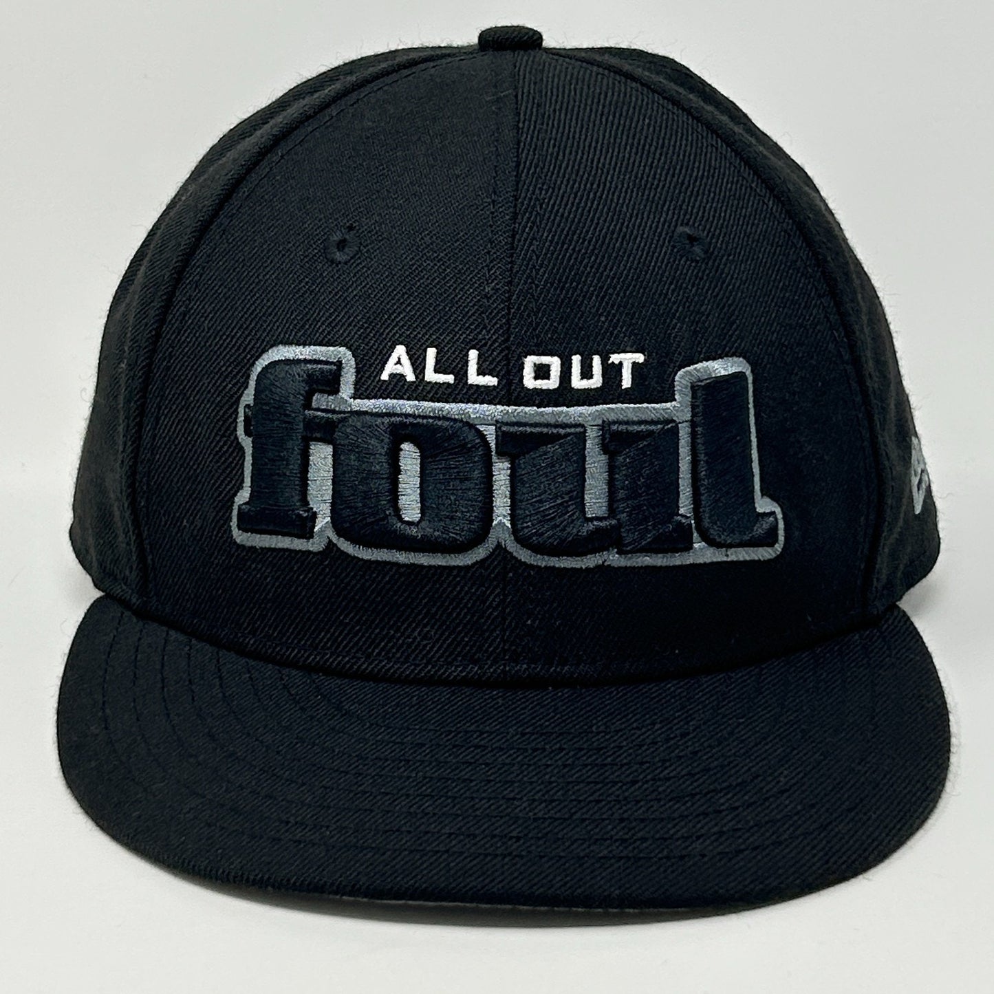 All Out Foul Hat Cap New Era Heffs Barbershop San Francisco Black Fitted 7 3/4