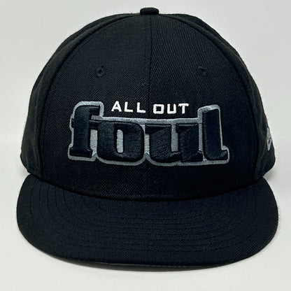 All Out Foul Hat Cap New Era Heffs Barbershop San Francisco Black Fitted 7 3/4
