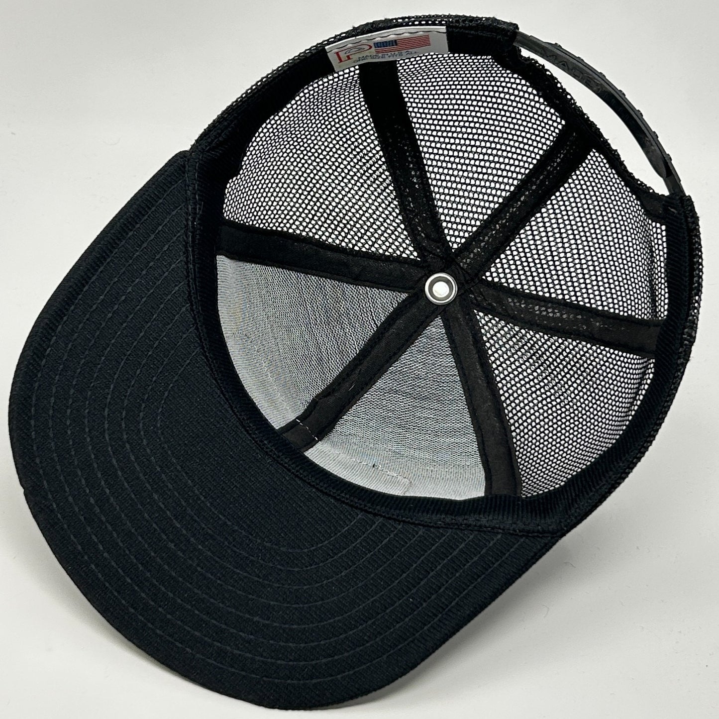 Vintage UWS Football Trucker Hat Cap Black 80s University of Wisconsin Superior