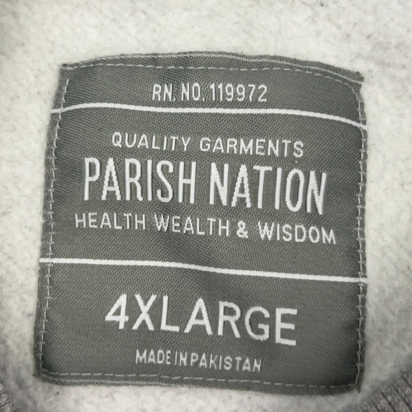 Parish Nation 56 Sweatshirt 4XL 4XLarge Gray Streetwear Rap Crew Neck Sweater