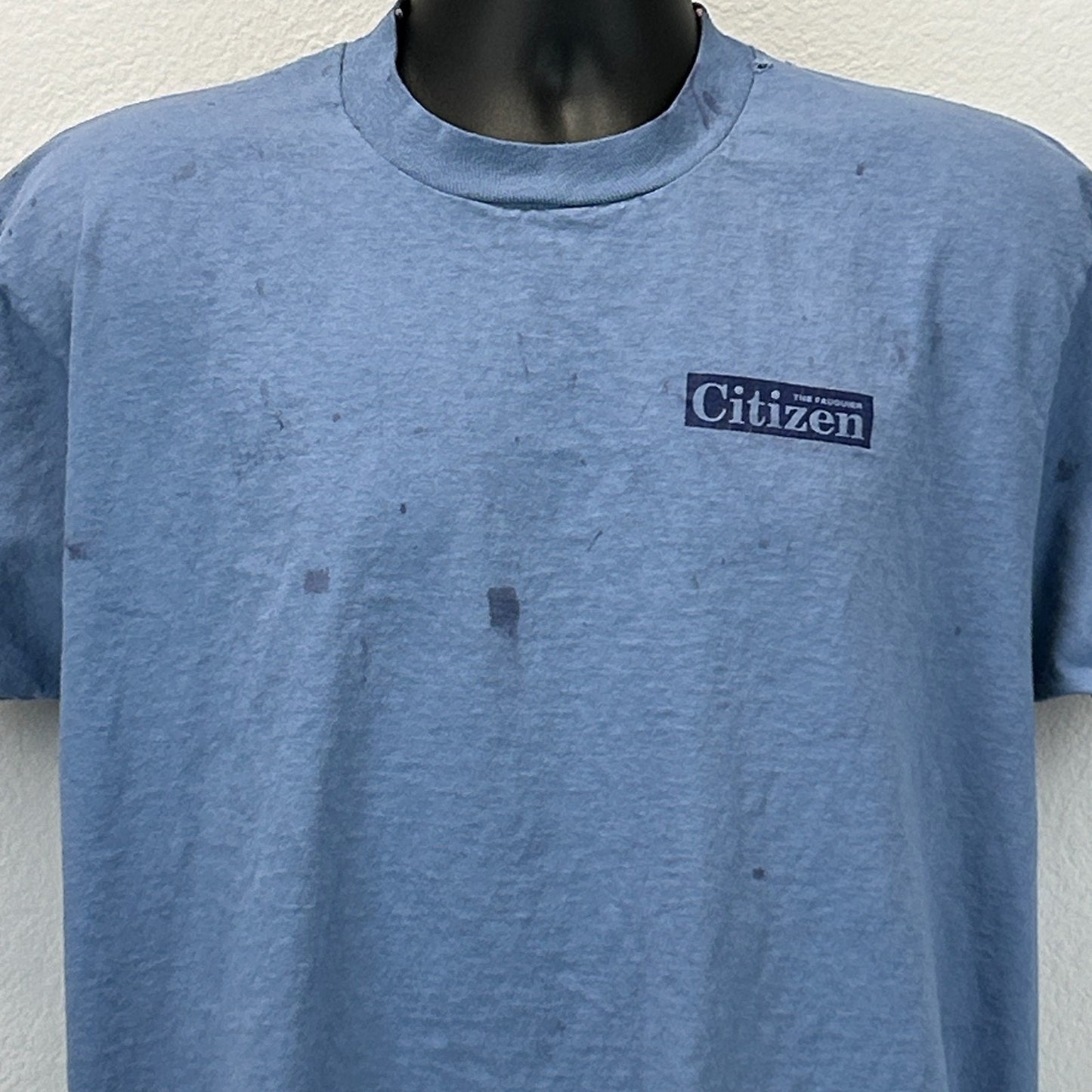 Vintage 80s 90s The Fauquier Citizen T Shirt Virginia Newspaper Blue XL X-Large