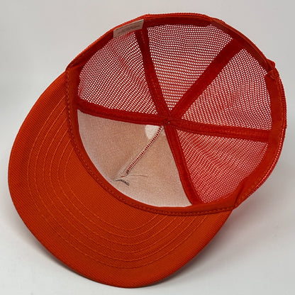 Vintage 80s Nugget Sportsmens Club Trucker Hat Baseball Cap Reno Snapback Orange