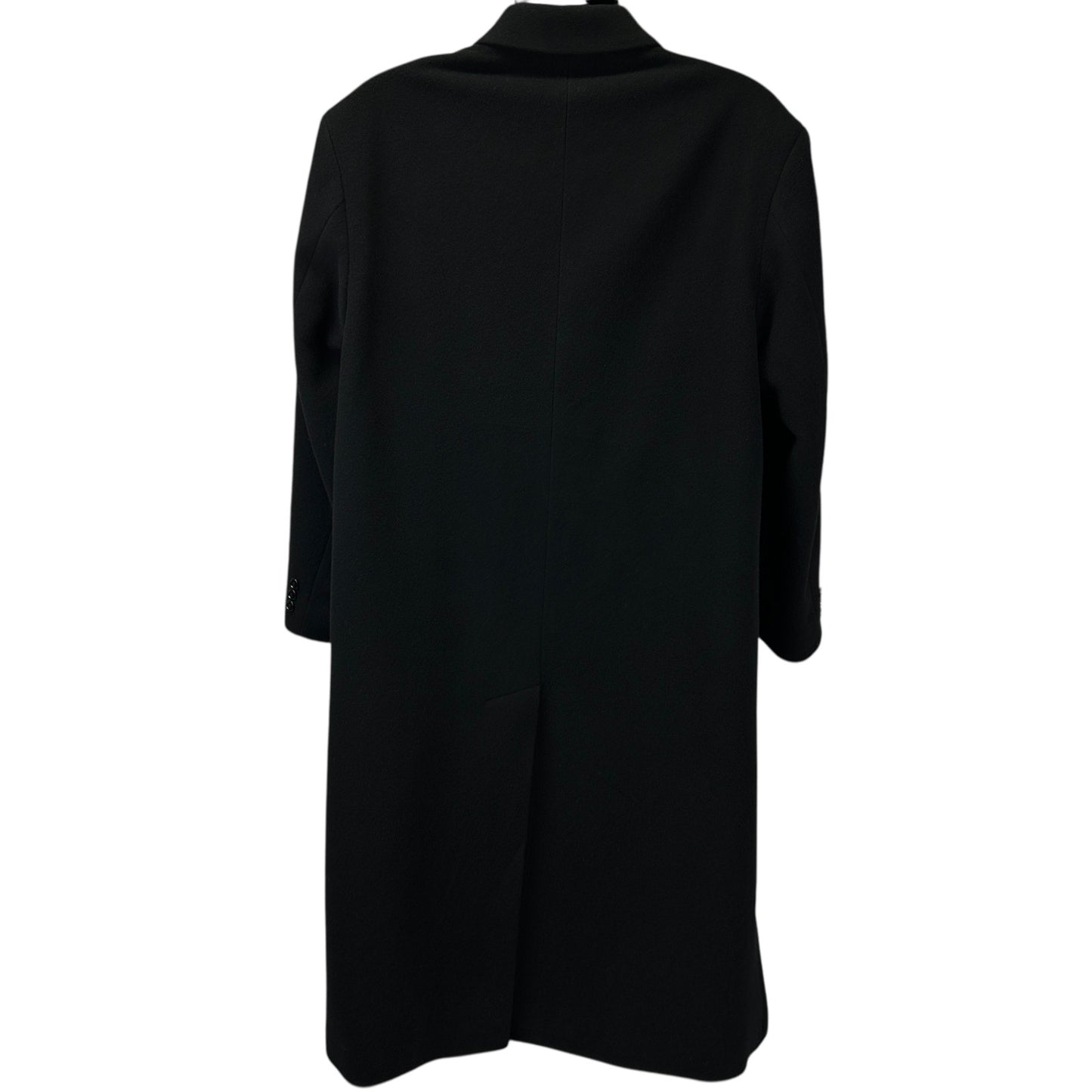 Vintage 90s Kasper Cashmere Blend Double Breasted Overcoat Black 42S 42 Short