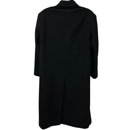 Vintage 90s Kasper Cashmere Blend Double Breasted Overcoat Black 42S 42 Short