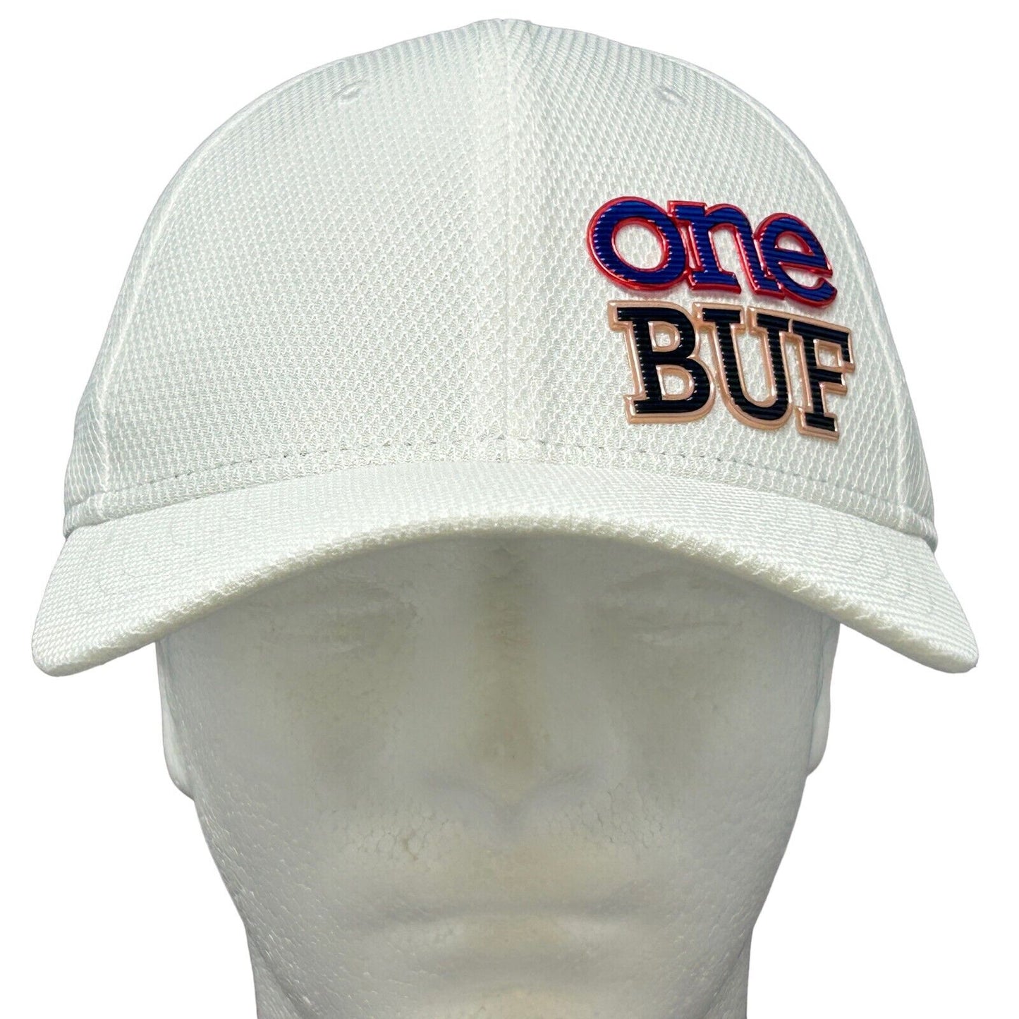 One Buf Hat Baseball Cap Buffalo Sabres Bills Onebuf New Era White Strapback - Neon Vintage