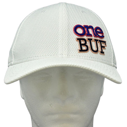 One Buf Hat Baseball Cap Buffalo Sabres Bills Onebuf New Era White Strapback - Neon Vintage