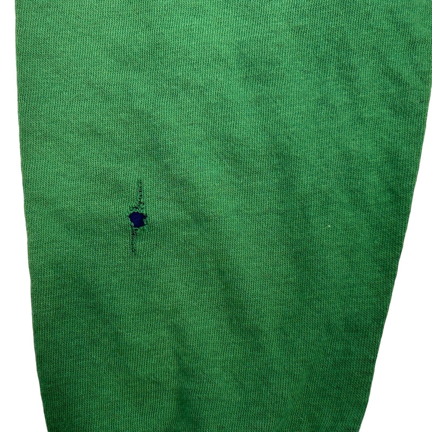 Distressed Duofold Vintage 70s 80s Henley T Shirt Green Blue Made In USA Large
