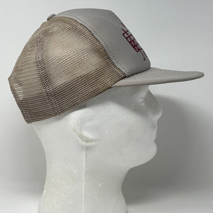 Vintage 80s WSHS Band Booster Trucker Hat Baseball Cap High School Snapback Gray