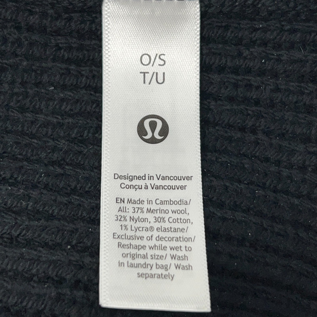 Lululemon Las Vegas Desert Dogs Beanie Hat NLL Lacrosse Merino Wool Black NWT