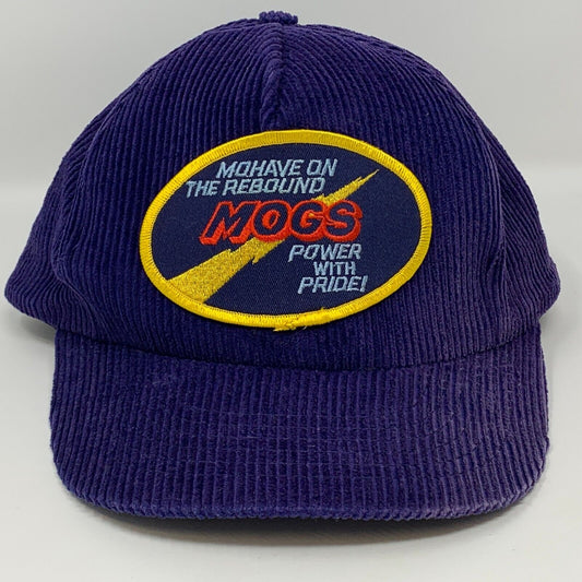Vintage Mohave Coal Power Station Plant Hat Cap Blue MOGS 80s Snapback Corduroy - Neon Vintage