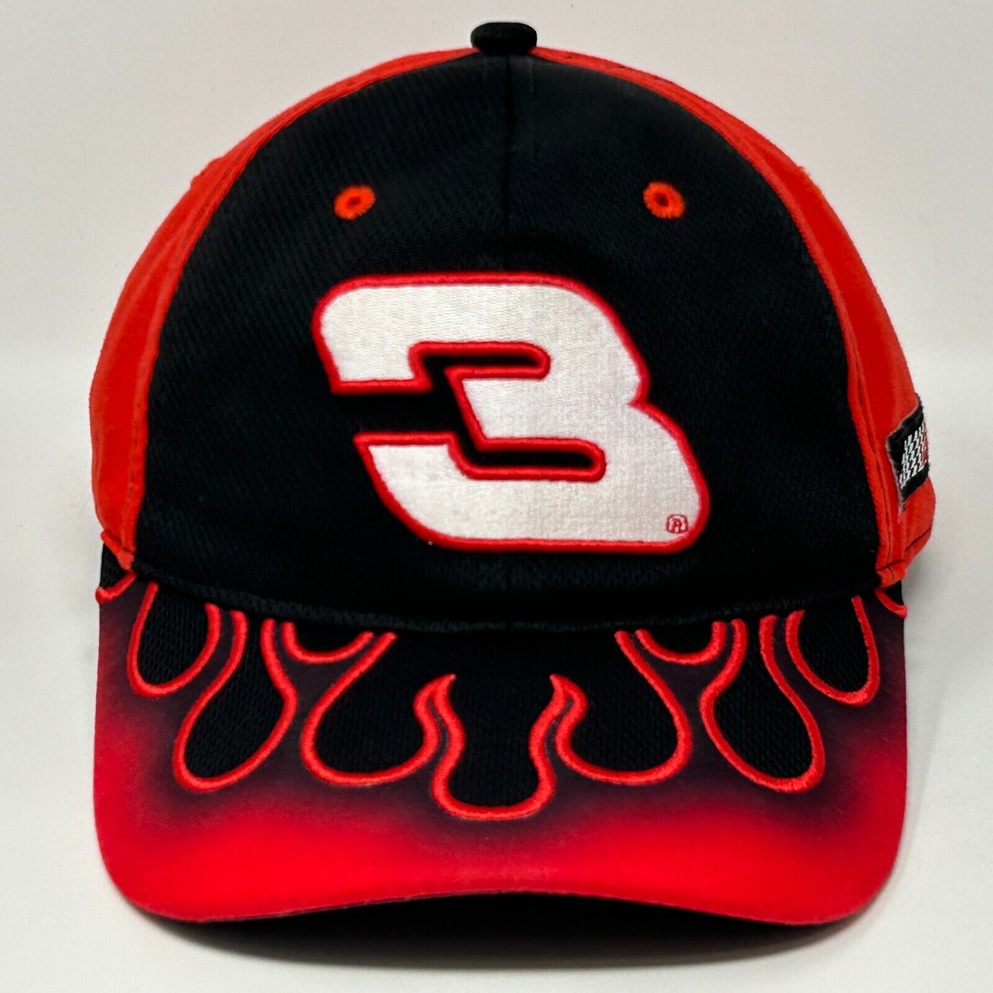 Dale Earnhardt 3 Flames Hat NASCAR RCR Richard Childress Racing Red Baseball Cap