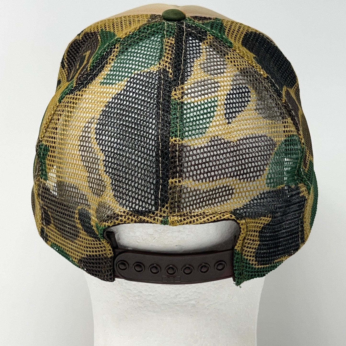 Vintage El Capitan Casino Trucker Hat Baseball Cap Camo Iraq War Snapback Beige