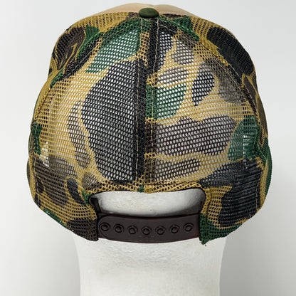 Vintage El Capitan Casino Trucker Hat Baseball Cap Camo Iraq War Snapback Beige