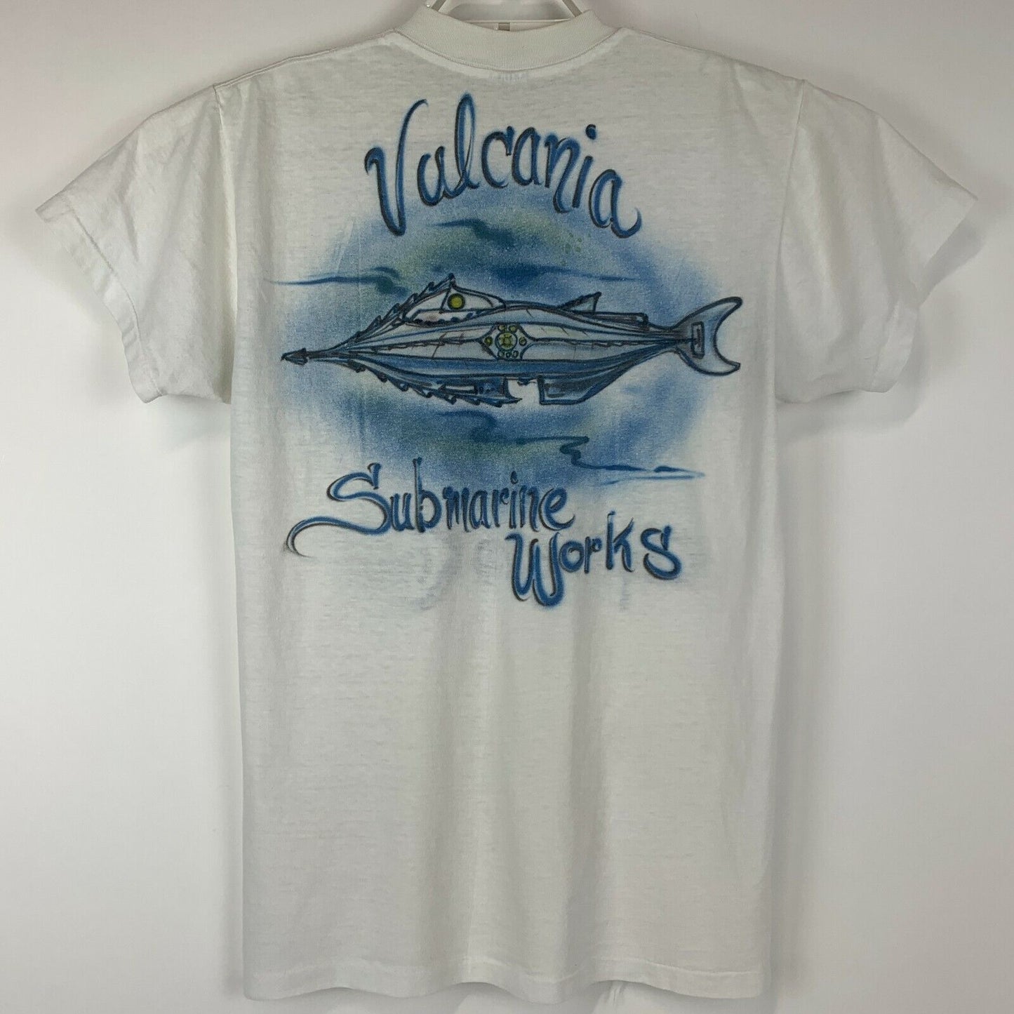 Captain Nemo Submarine Vintage 80s T Shirt Vulcania Voyage Disneyland USA Small