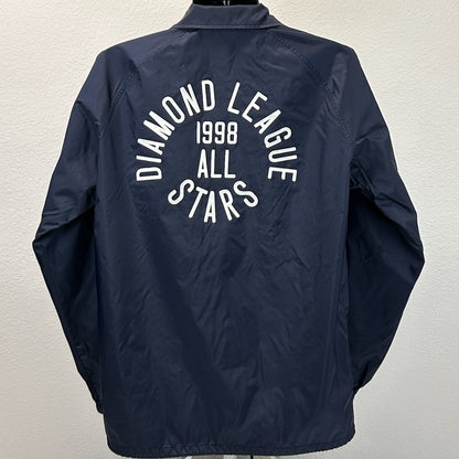 Diamond Supply Co League All Stars Jacket Mens XL X-Large Blue Windbreaker