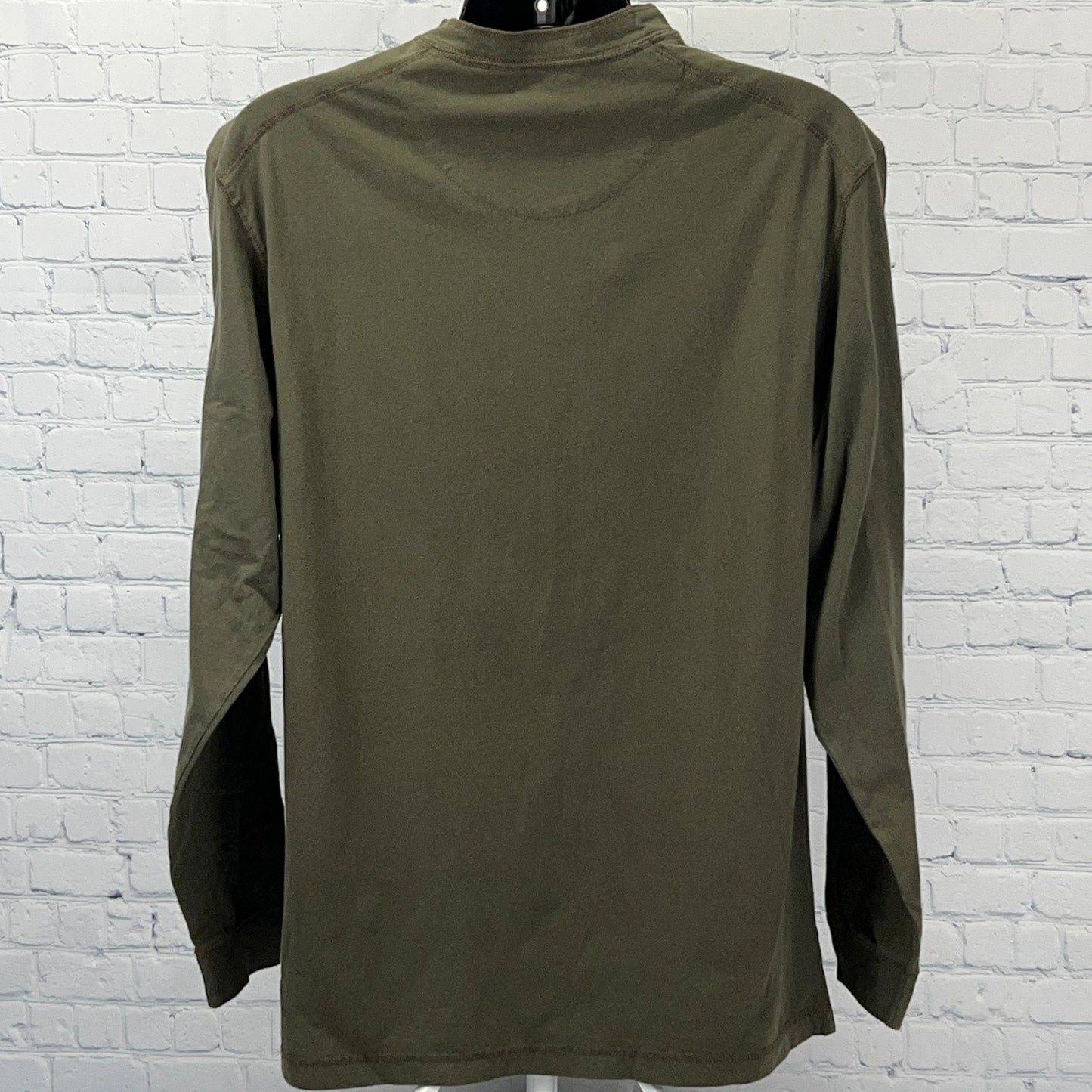 Roundtree & Yorke Henley T Shirt Long Sleeve Weathered Green Mens LT Large Tall