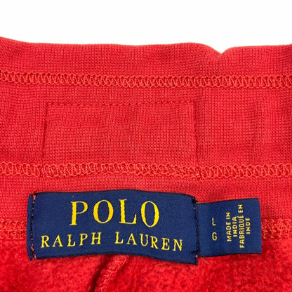Polo Ralph Lauren Joggers Sweatpants Logo Spell Out Red Pockets Mens L Large