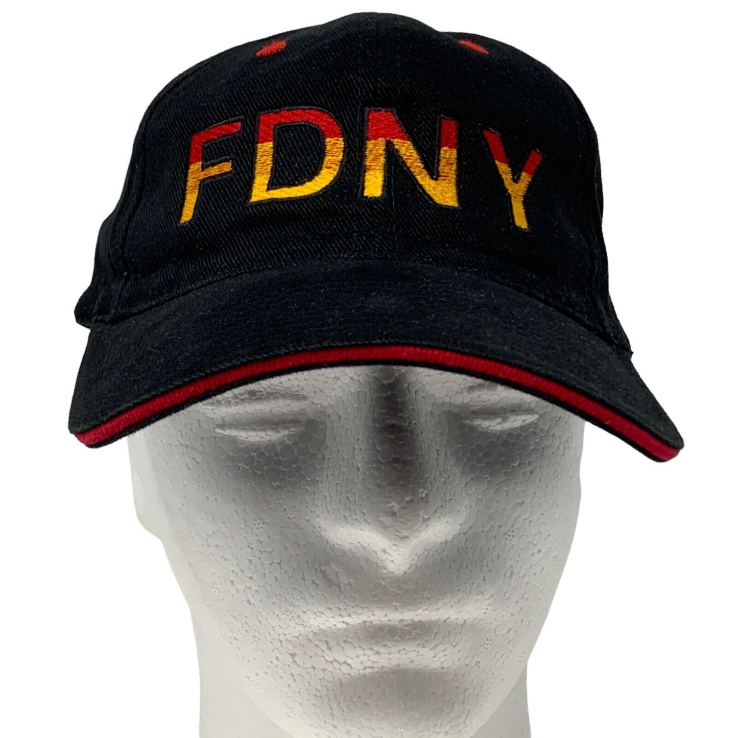 FDNY Fire Department Dept New York Strapback Hat Black 6 Six Panel Baseball Cap