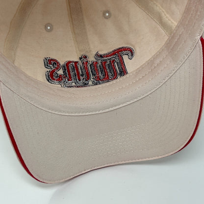 Vintage Y2Ks Minnesota Twins Hat Baseball Cap Dairy Queen 2001 Beige Snapback