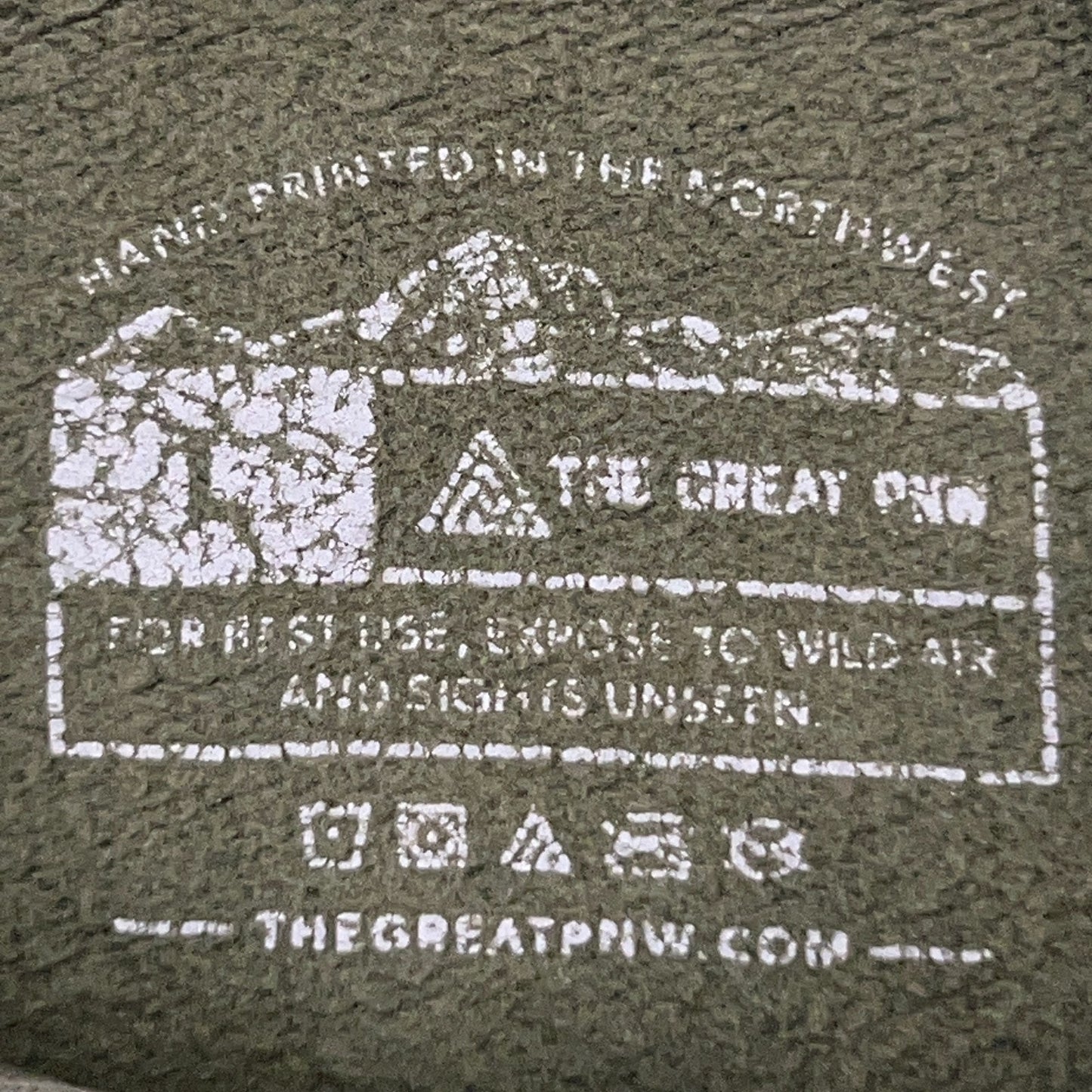 PNW Upper Left USA Hoodie L Large Green Hooded Sweatshirt Pacific Northwest NW