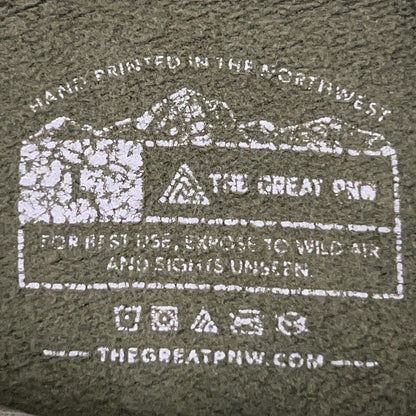 PNW Upper Left USA Hoodie L Large Green Hooded Sweatshirt Pacific Northwest NW