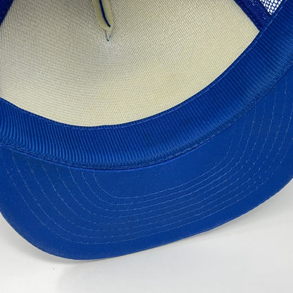Vintage 80s Country Gold Tour 89 Trucker Hat Baseball Cap Mesh Snapback Blue