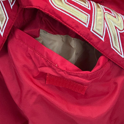 Vintage San Francisco 49ers Starter Pro Line Jacket XXL 2XL Red Anorak Pullover