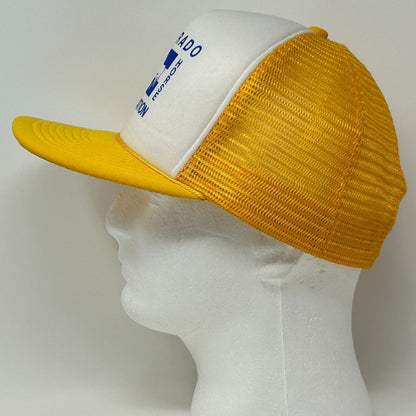 Colorado Draft Horse Association Vintage Trucker Hat Baseball Cap Yellow Mesh