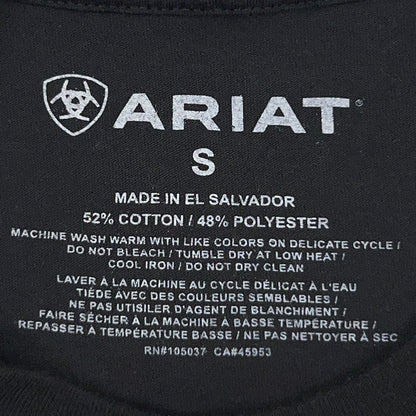 Ariat Texas Rattlers T Shirt Womens S Small Black PBR Bull Riding Snake Graphic