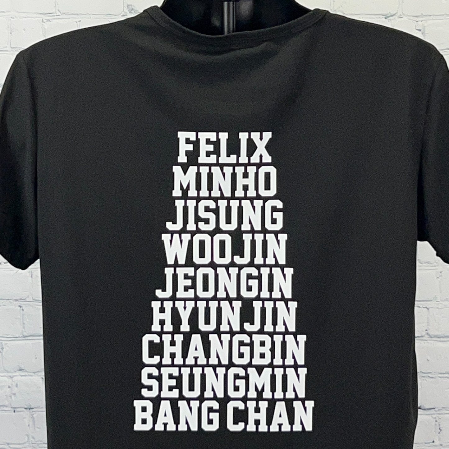 Stray Kids T Shirt Korean K-Pop Boy Band Short Sleeve Black Tee Unisex L Large
