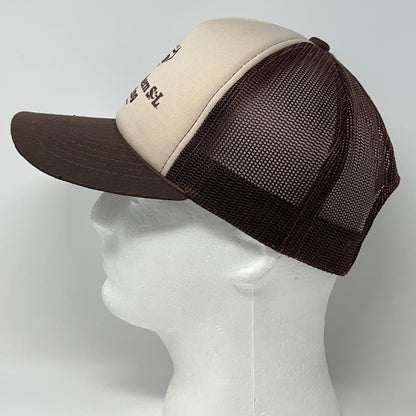 Vintage 80s Great Southern Banking Trucker Hat Baseball Cap Mesh Snapback Brown